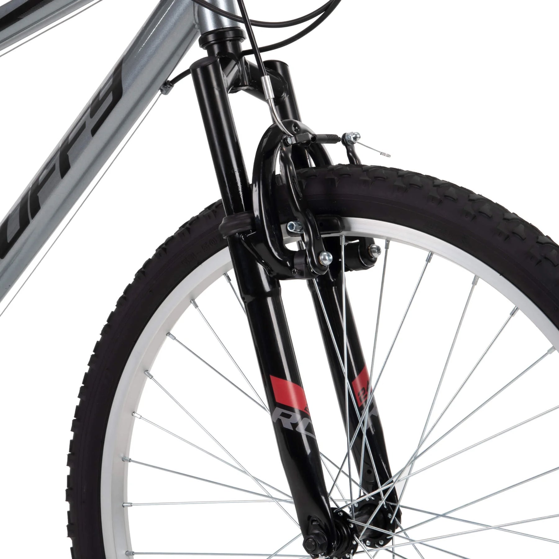 Huffy 24" Rock Creek Mountain Bike, Fits Riders 4'8" - 5'8", Gray, Adult, Men'S